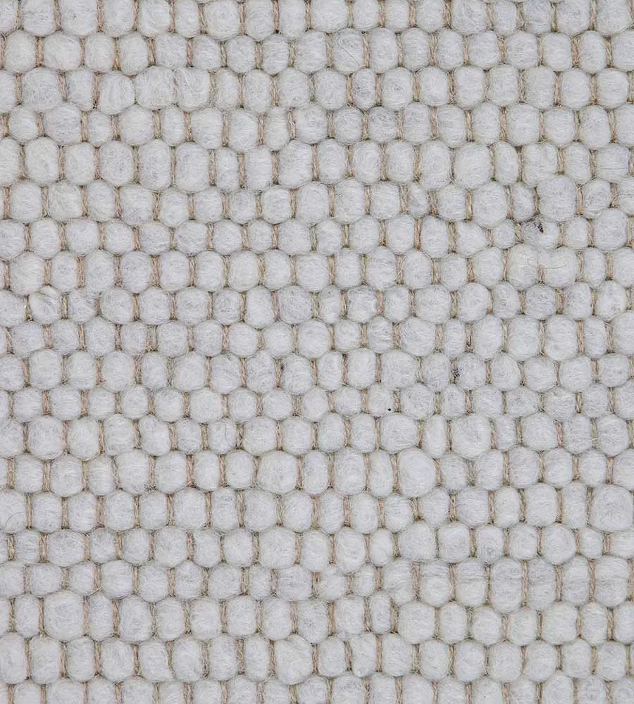 Χειροποίητο Πλεκτό Χαλί Stone, 300b White
