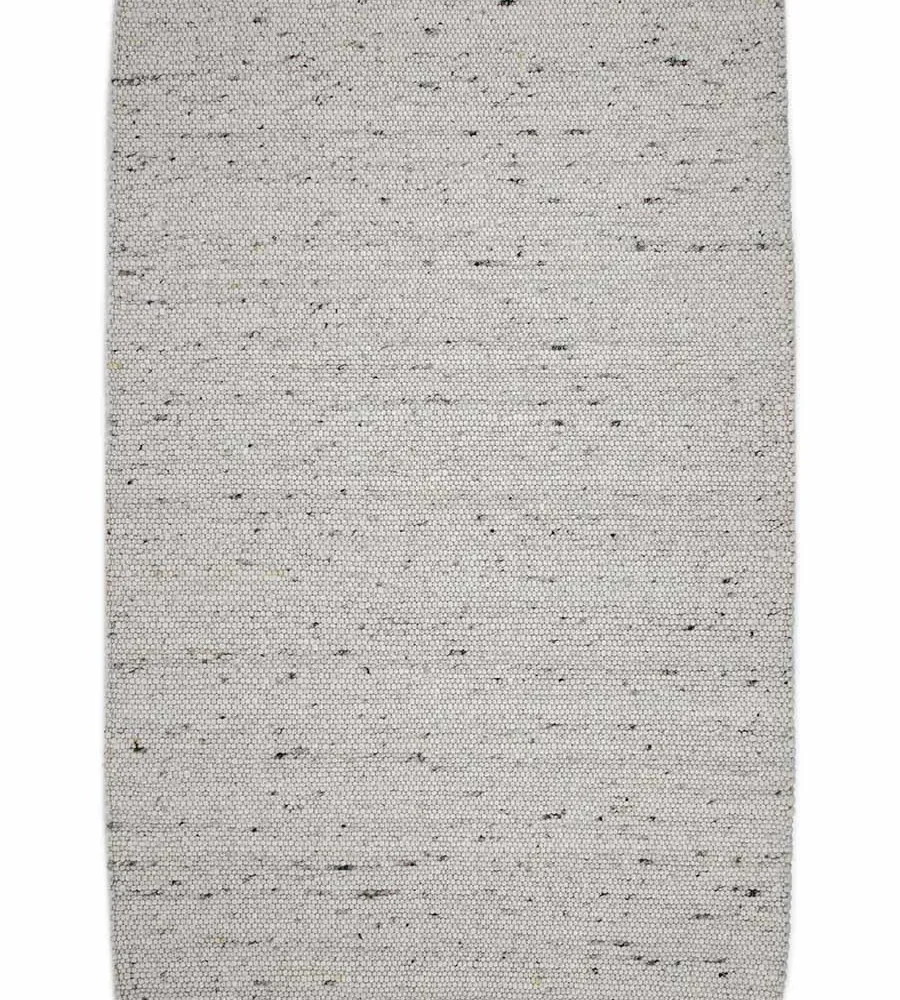 Χειροποίητο Πλεκτό Χαλί Stone, 302 White-Brown Spots