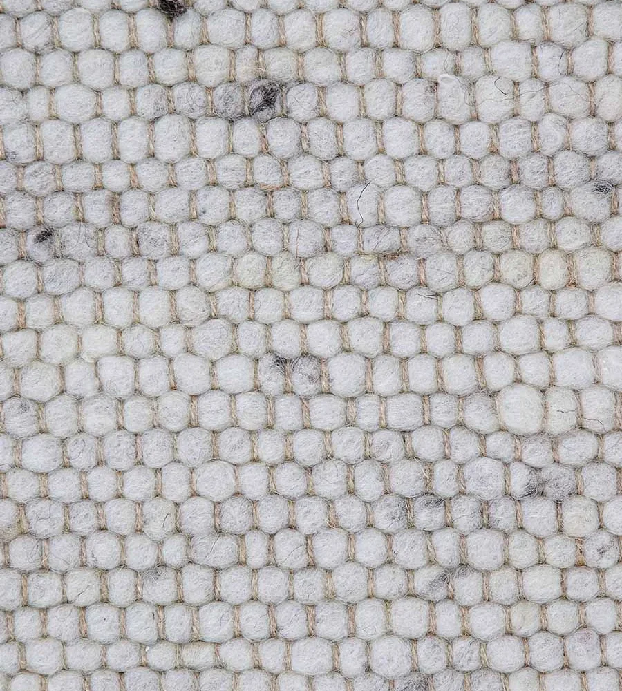 Χειροποίητο Πλεκτό Χαλί Stone, 302b White-Brown Spots