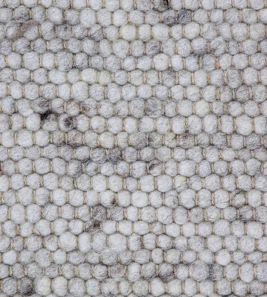 Χειροποίητο Πλεκτό Χαλί Stone, 304b White Brown