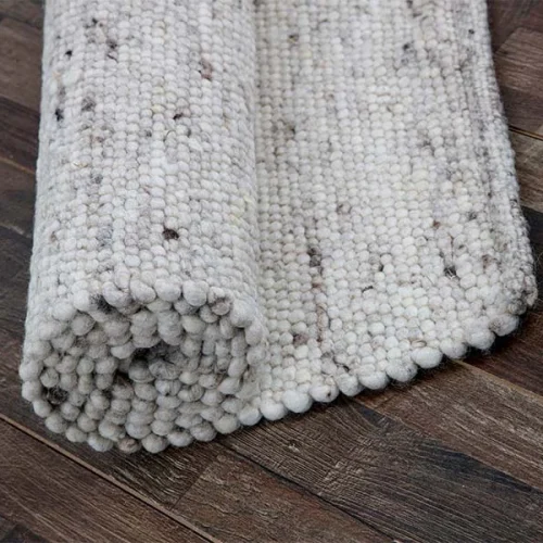 Χειροποίητο Πλεκτό Χαλί Stone, 304c White Brown