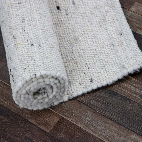Χειροποίητο Πλεκτό Χαλί Stone, 700c White-Brown