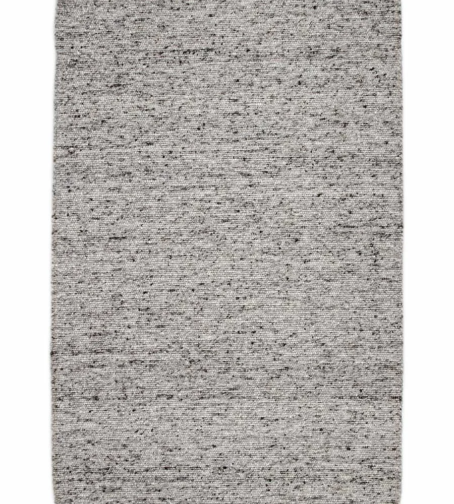 Χειροποίητο Πλεκτό Χαλί Stone, 702 White-D.Brown