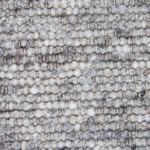 Χειροποίητο Πλεκτό Χαλί Stone, 702b White-D.Brown