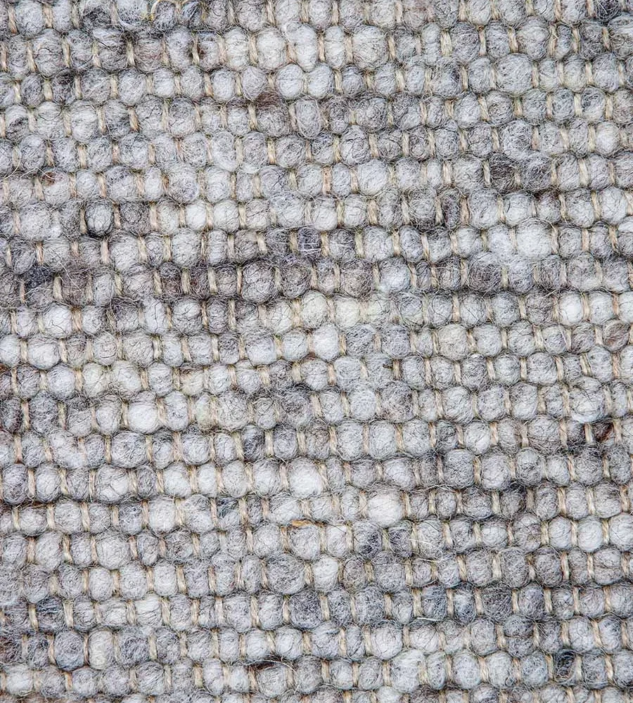 Χειροποίητο Πλεκτό Χαλί Stone, 702b White-D.Brown