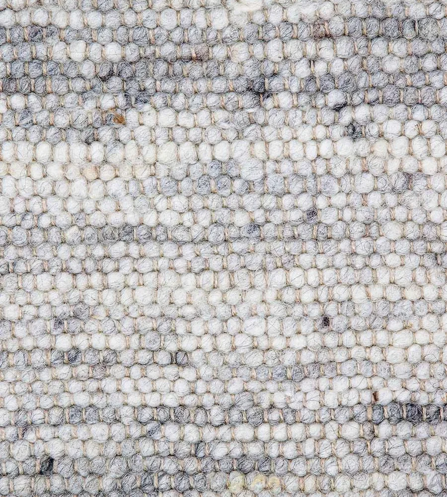 Χειροποίητο Πλεκτό Χαλί Stone, 703b White-Grey