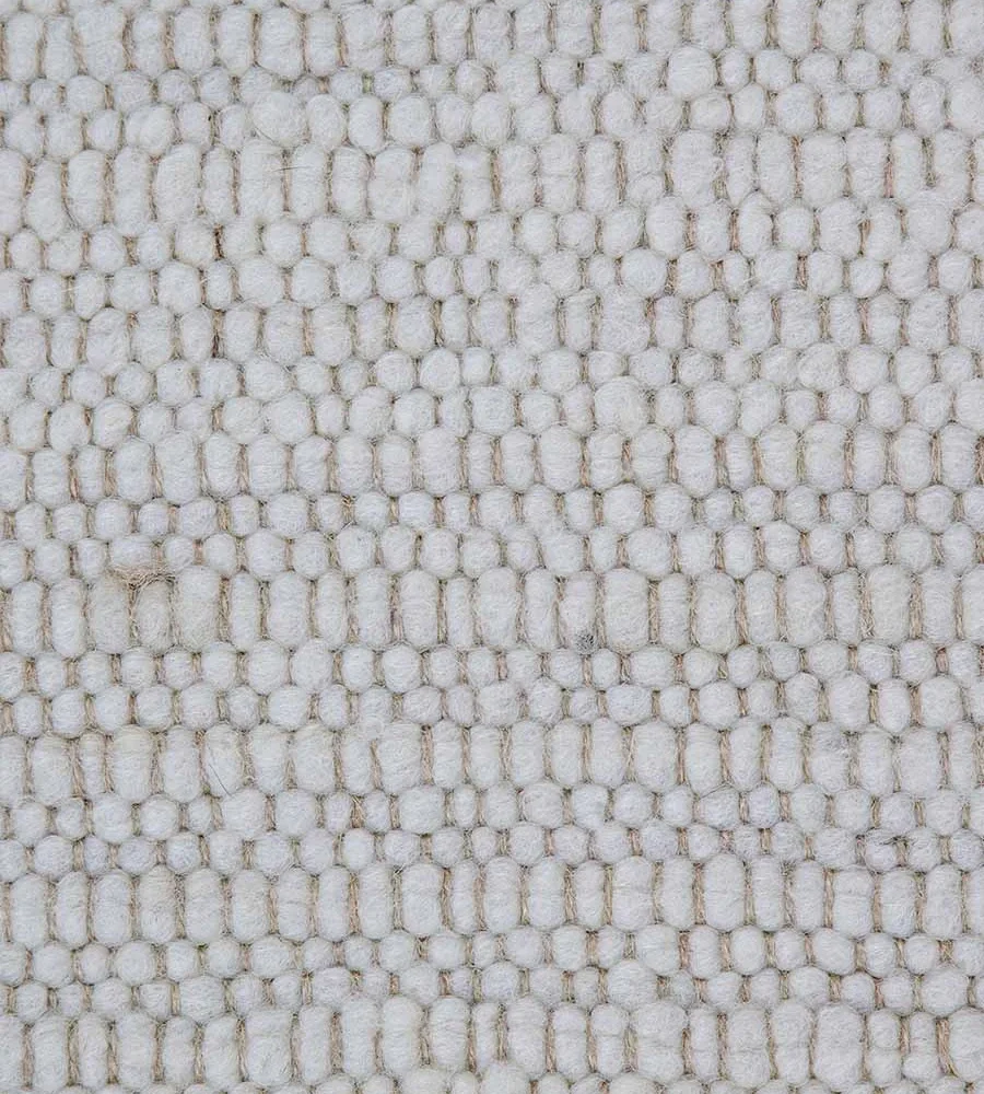Χειροποίητο Πλεκτό Χαλί Stone, 901b White