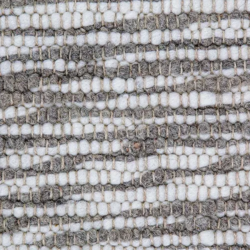 Χειροποίητο Πλεκτό Χαλί Stone, 903b Tiger White-Brown