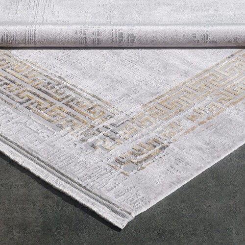 Μοντέρνο Χαλί Μηχανής, Black&Brown 11298 Gold