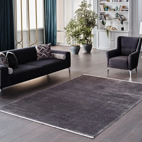 Black&Brown Modern carpet, Black&Brown 13588 Anthracite