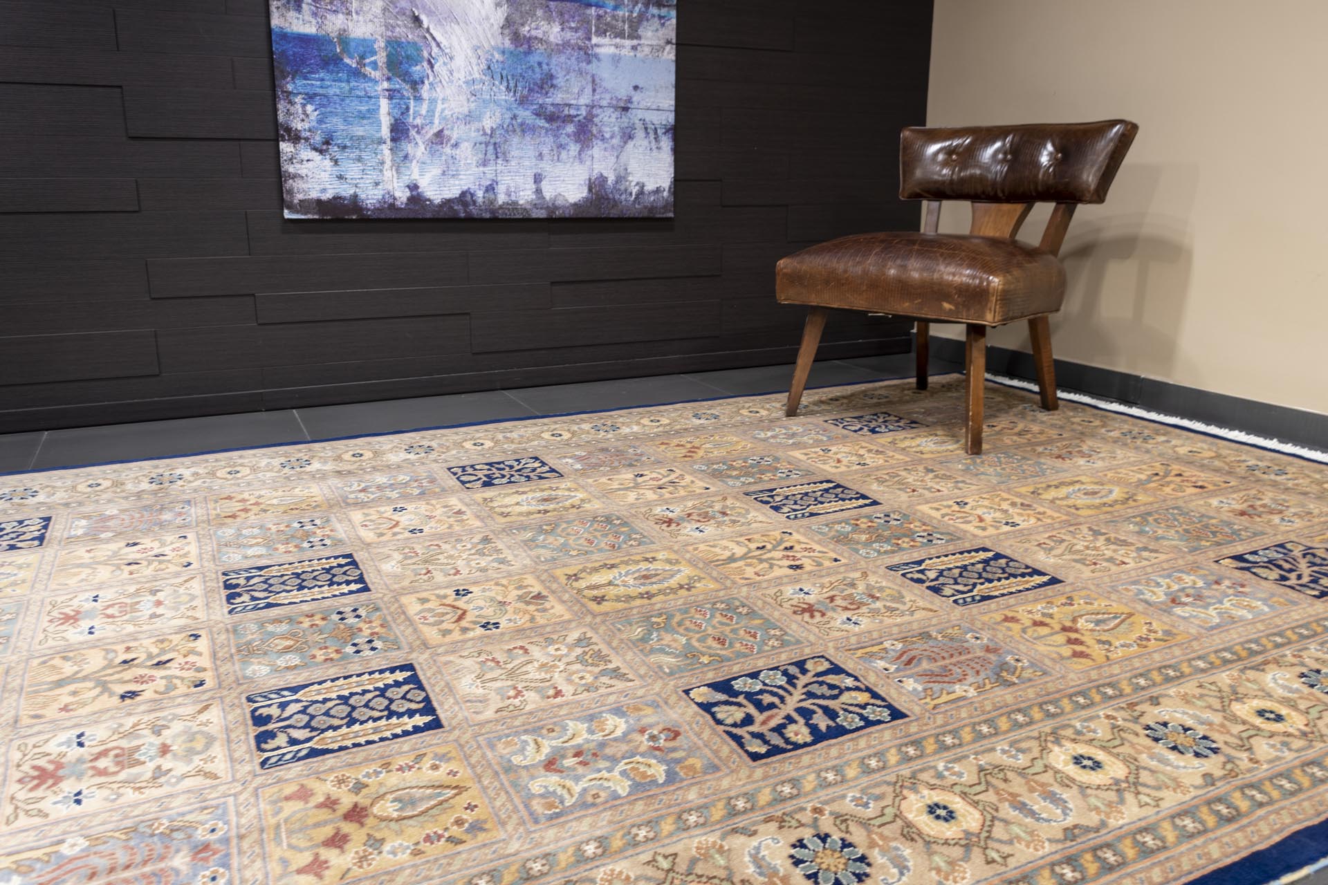 Caucasian Classic rug, Bahtiar Blue/Beige