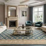classic carpet jaaldar turquoise