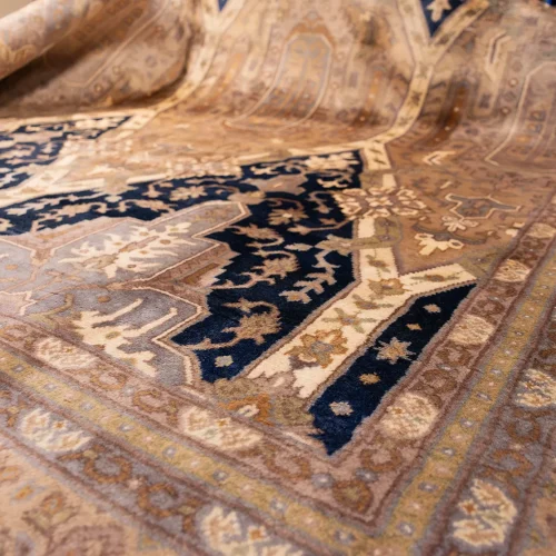 classic rug antique dragon kazak blue beige