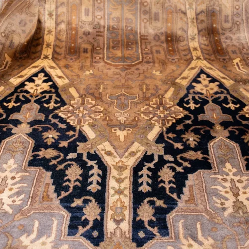 Antique Classic Rug, Antique Dragon Kazak Blue/Beige