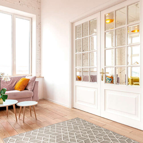 Μοντέρνα Χαλιά Μηχανής Flanders, Chiara-826 Beige/Off White