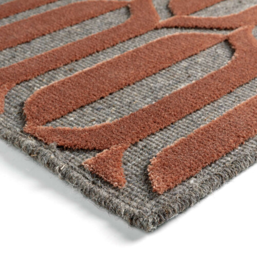 Modern carpet, Chiara-949 Grey/Red