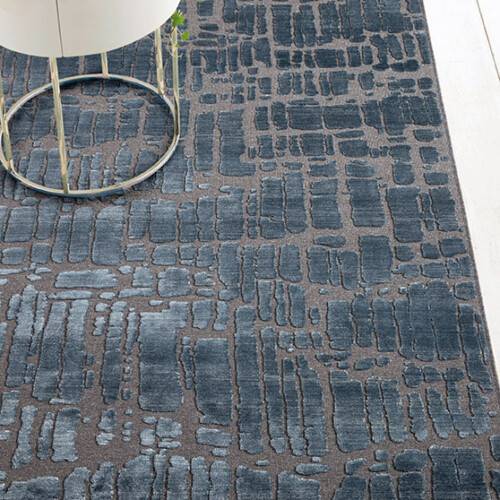 Collection Flanders Μοντέρνα Χαλιά Μηχανής Flanders, Chiara-1018 Anthracite/Blue