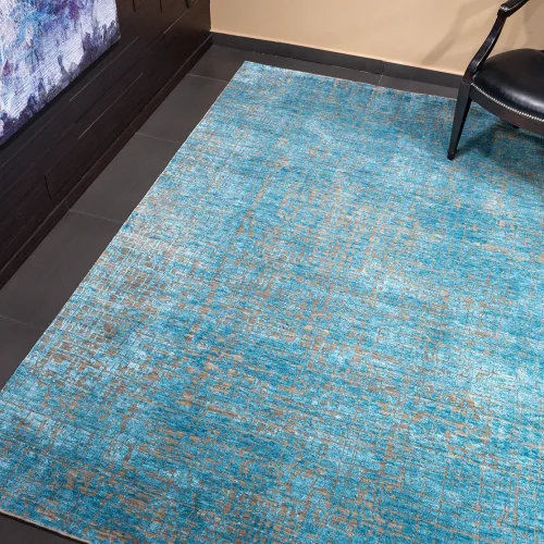 Allure modern rug, 1001 Grey/Turquoise