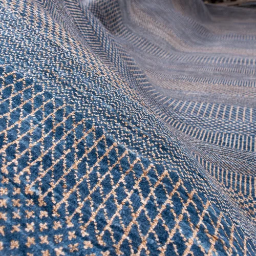 Aspect modern rugs, Deep Blue Tobacco