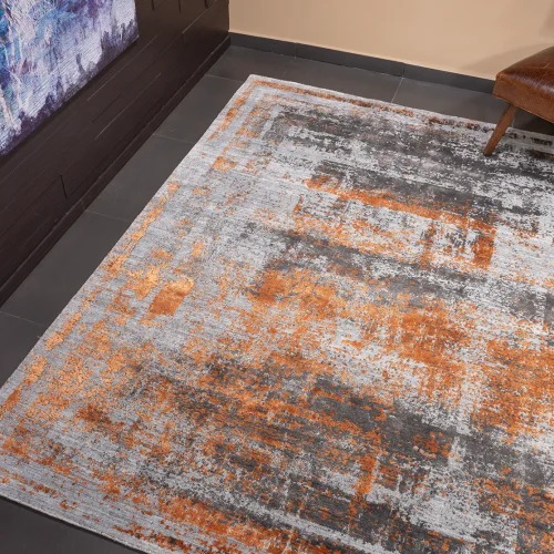 Aurora modern rug, 1937 Grey/Rust