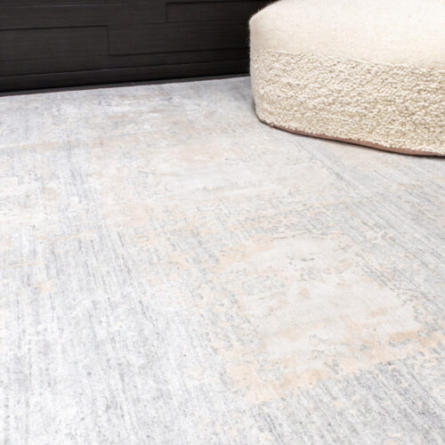 Aurora modern rug, 1963 Silver