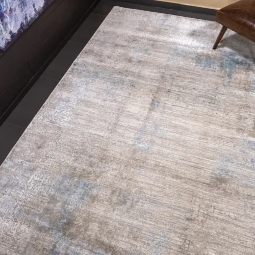 Aurora modern rug, 1970 Silver/Green