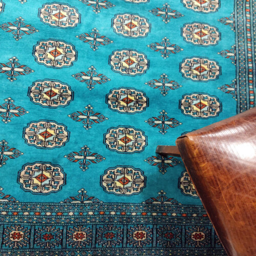 Geometrical Bouchara rugs, Mori Petrol