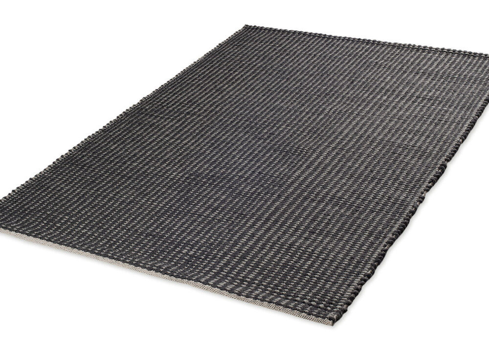 Χειροποίητο Πλεκτό Χαλί Plex Lines Black-Lt.Grey
