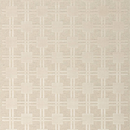 Flanders Modern carpet, Chiara Quadra Ivory/Ivory