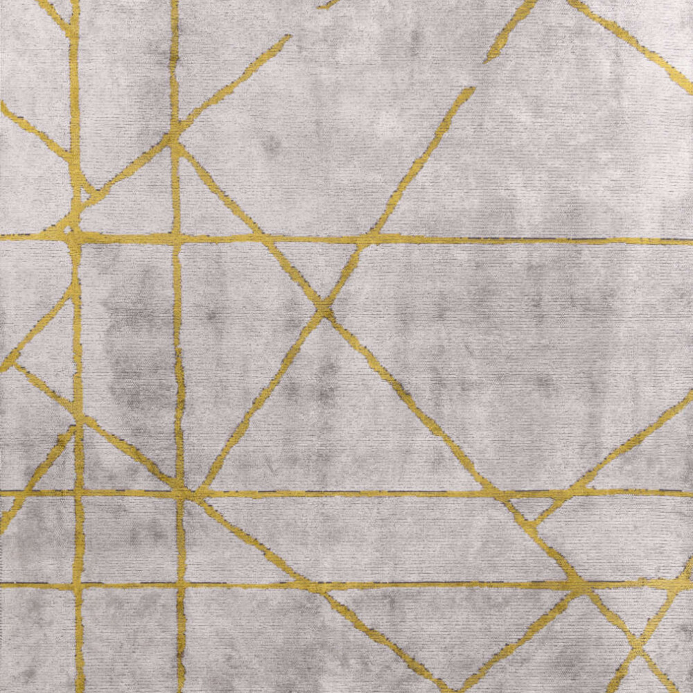 Edgy modern carpets, EM-22223 Silver Mustard